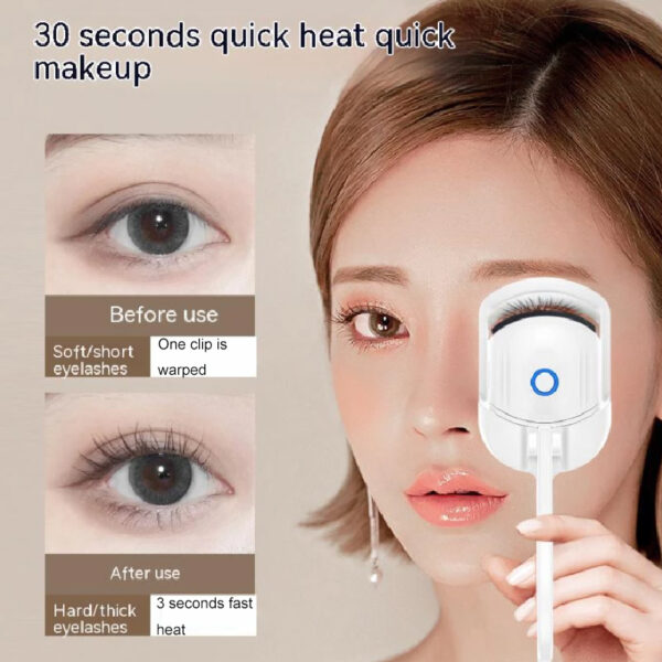 Portable Heated Eyelash Curler – Rechargeable Electric Lash Styling Tool